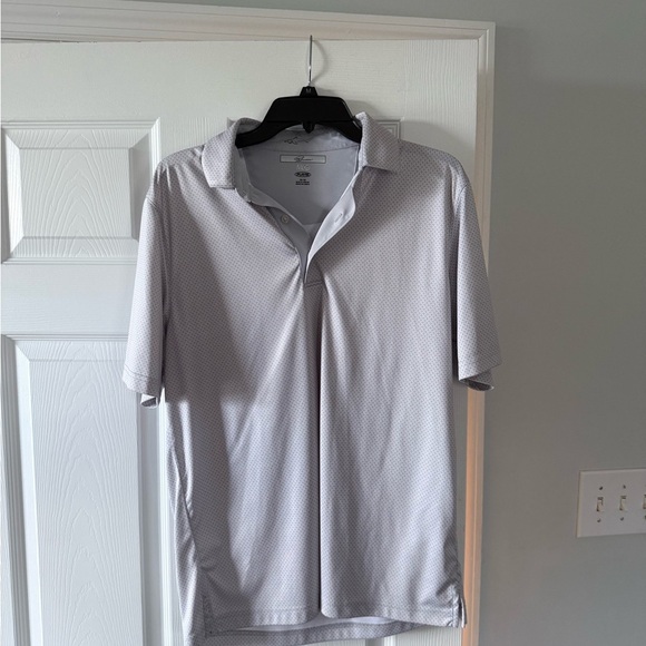 Men's Greg Norman Light Gray Polo Shirt - Picture 1 of 3
